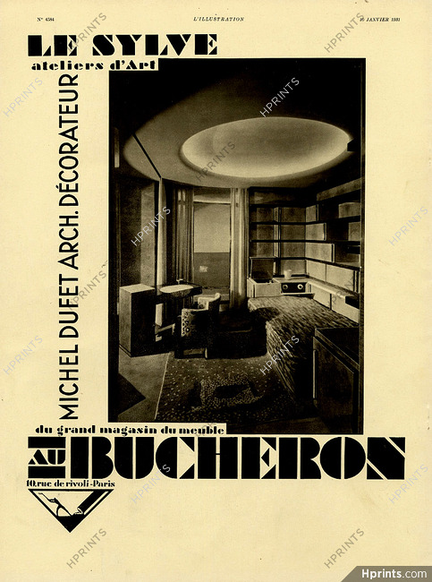 Au Bûcheron 1931 Le Sylve, Michel Dufet Art Deco