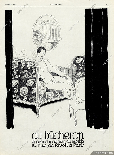 Au Bûcheron 1927 René Vincent, Art Deco