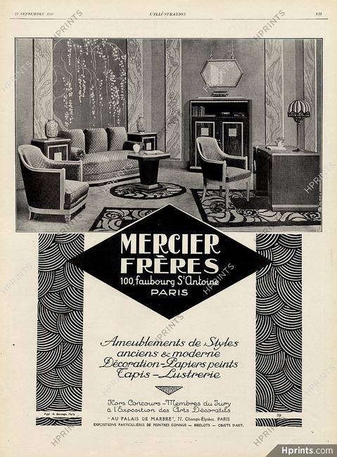 Mercier Frères 1926 Decorative Arts