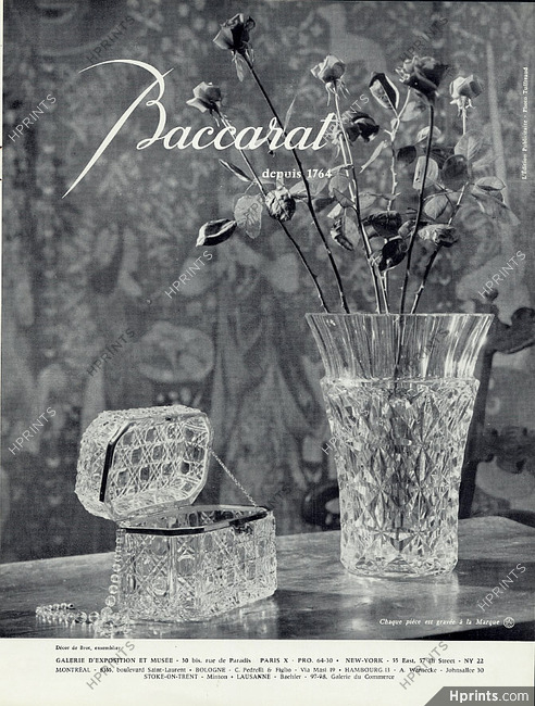 Baccarat (Crystal) 1959 Photo Tuffréaud