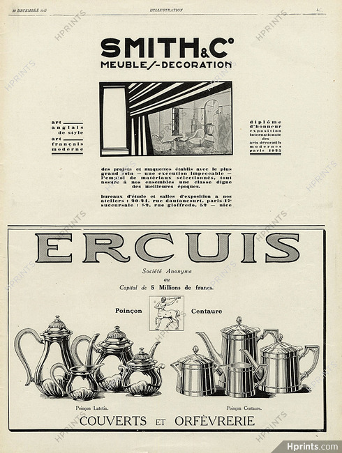 Ercuis (Silversmith) 1927