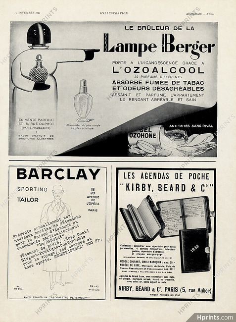 Lampe Berger 1931