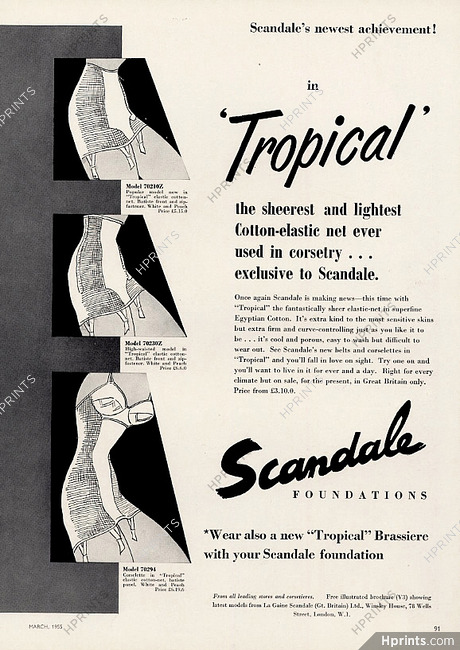 Scandale 1955 Tropical, Girdle, Corselette