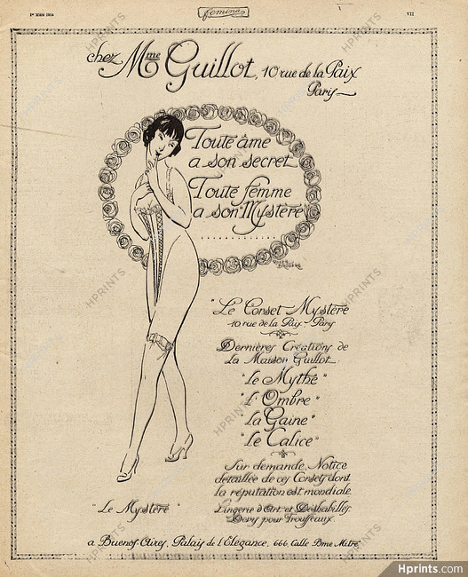 Mme Guillot (Corsetmaker) 1914 Mystère, Roger Broders