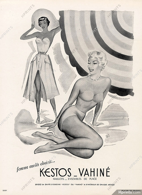 Kestos (Swimwear) 1951 Vahiné, Beachwear