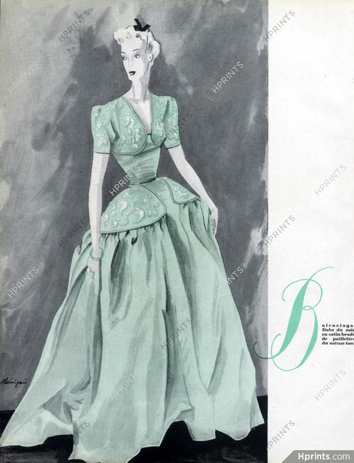 Balenciaga 1941 Evening Dress Benigni
