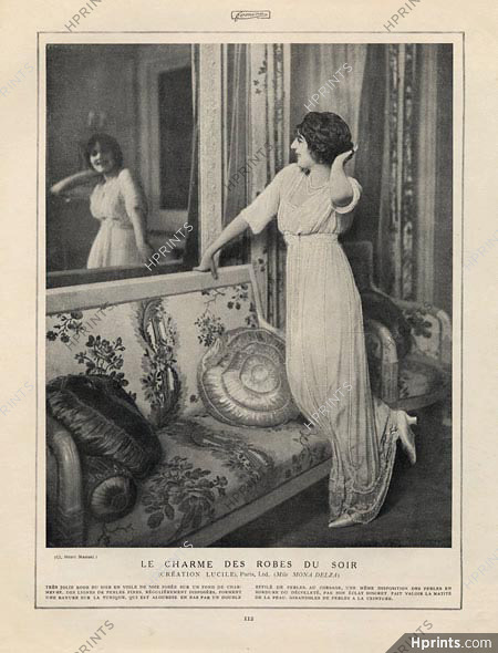 Lucile (Lady Duff Gordon) 1913 Monna Delza, Evening Gown, Photo Henri Manuel