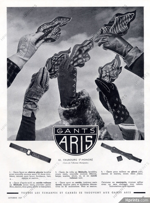 Aris (Gloves) 1937 Scarves