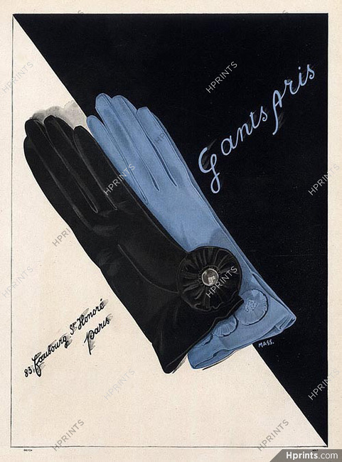Gants Aris (Gloves) 1947 Mass
