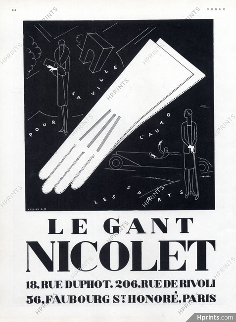 Nicolet (Gloves) 1929 Atelier A. B.