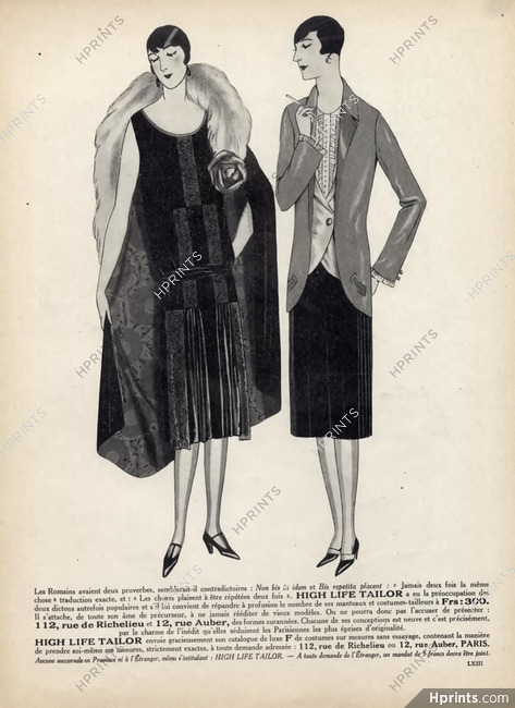 High Life Tailor 1926