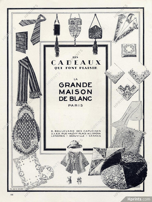 La Grande Maison de Blanc (Department Store) 1923