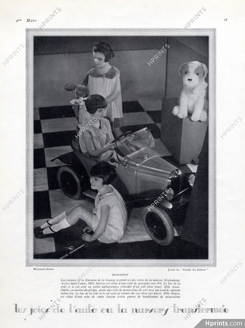 Mignapouf (Department store) 1928 Children's fashion, Toys "Paradis des Enfants"