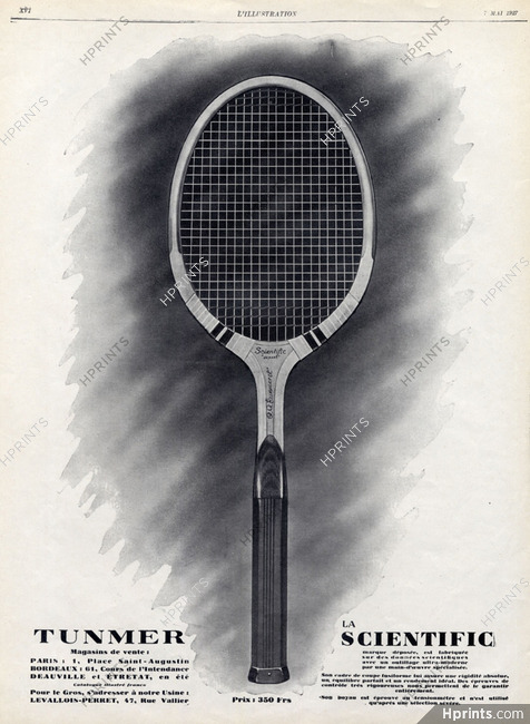 Tunmer 1927 ''La Scientific'' Tennis racquet