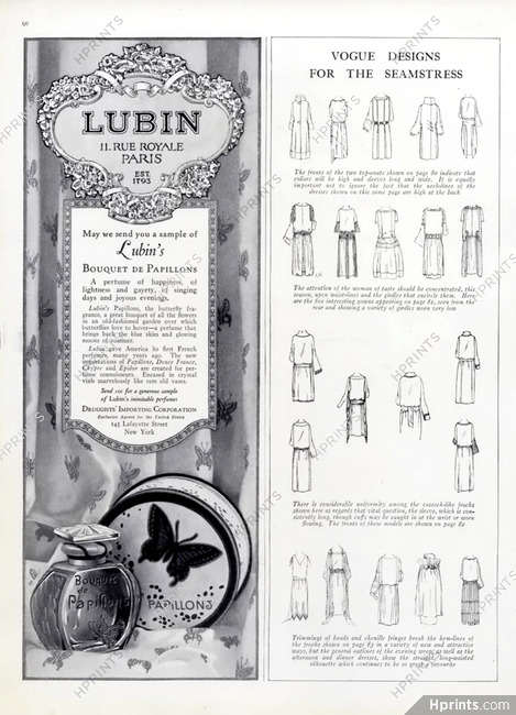 Lubin (Perfumes) 1921 Papillons