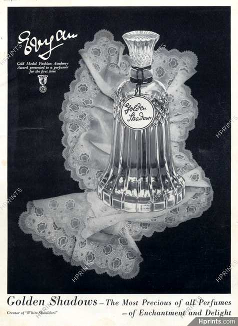 Evyan (Perfumes) 1951 Golden Shadows, Lace