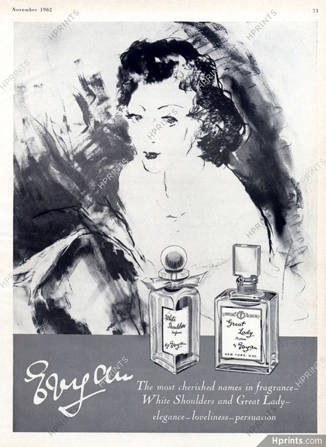 Evyan (Perfumes) 1962 White Shoulders, Great Lady