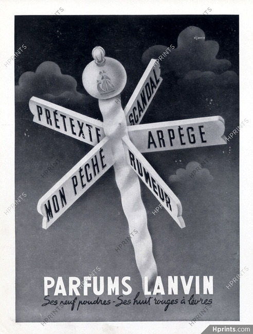 Lanvin (Perfumes) 1943 Rumeur, Mon Péché, Scandal, Prétexte