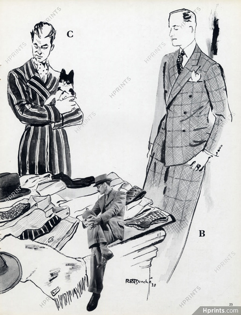 René Bouché 1938 Men's Clothing