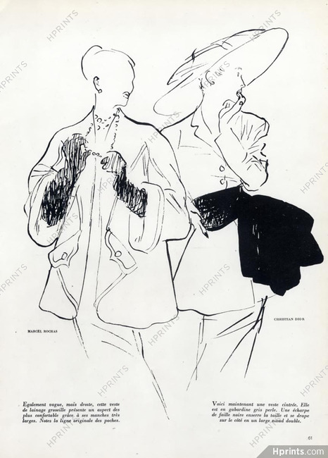 Marcel Rochas & Christian Dior 1947 René Gruau