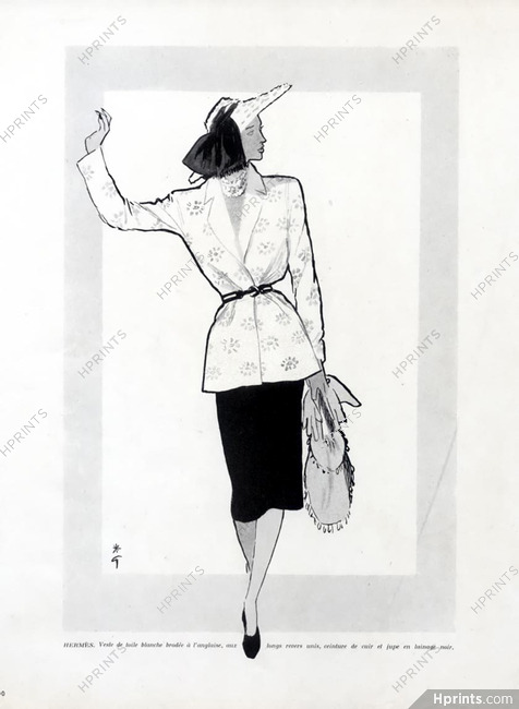 Hermès (Couture) 1947 René Gruau