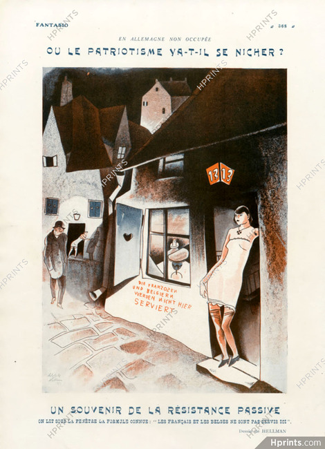 Hellman 1924 "Un Souvenir de la Résistance Passive" Prostitute