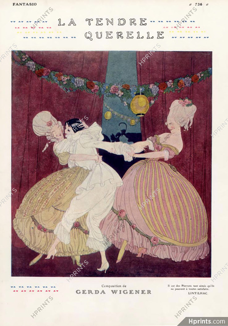 Gerda Wegener 1913 ''La Tendre Querelle'' Pierrot