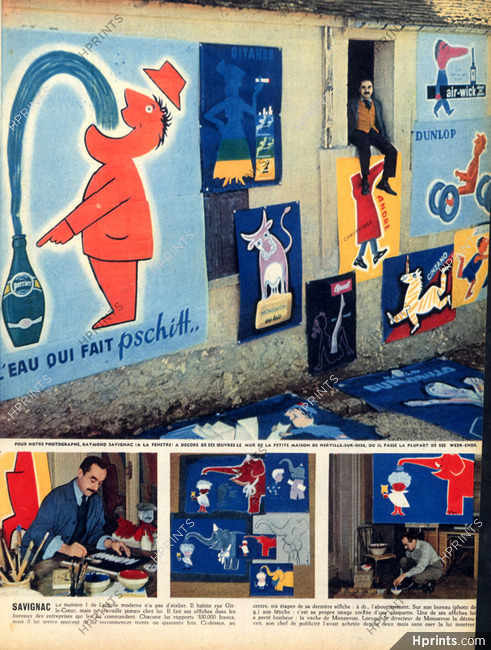 Savignac 1953 Perrier, Affiches, Poster Art
