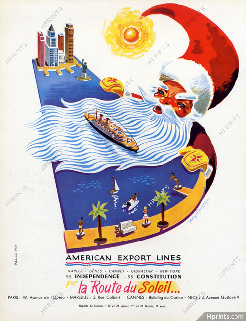 American Export Lines 1953 Georges Ronerry, Santa