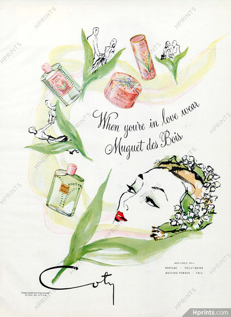 Coty (Perfumes) 1944 Muguet des Bois, lily of the valley