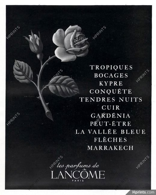 Lancôme (Perfumes) 1950 Pérot, Rose