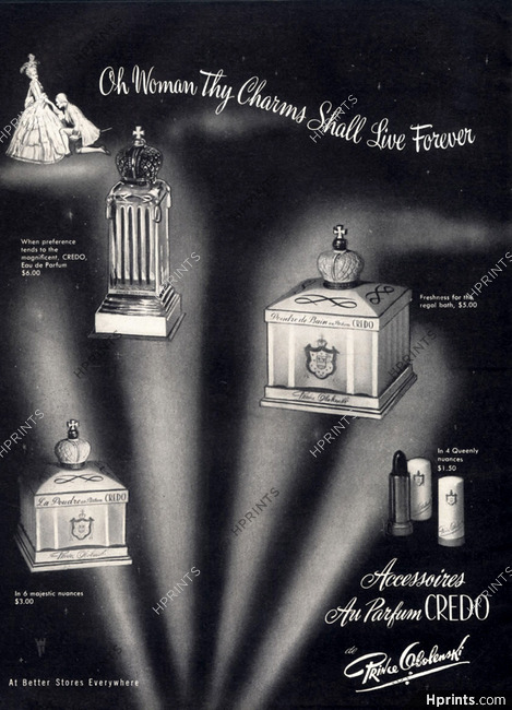 Prince Obolenski (Perfumes & Cosmetics) 1947 Crédo
