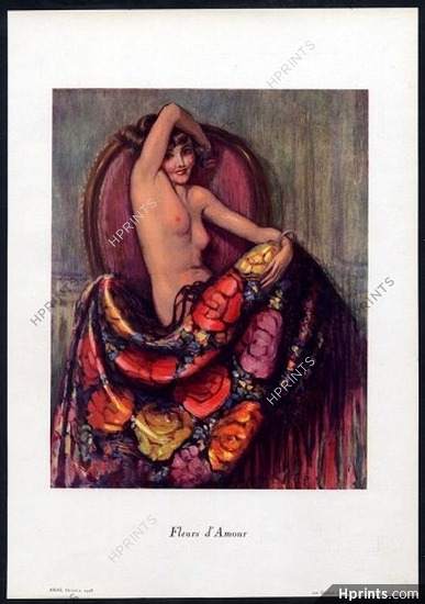 Gaston Cirmeuse 1928 Fleurs d'Amour - Flowers of Love, Nude