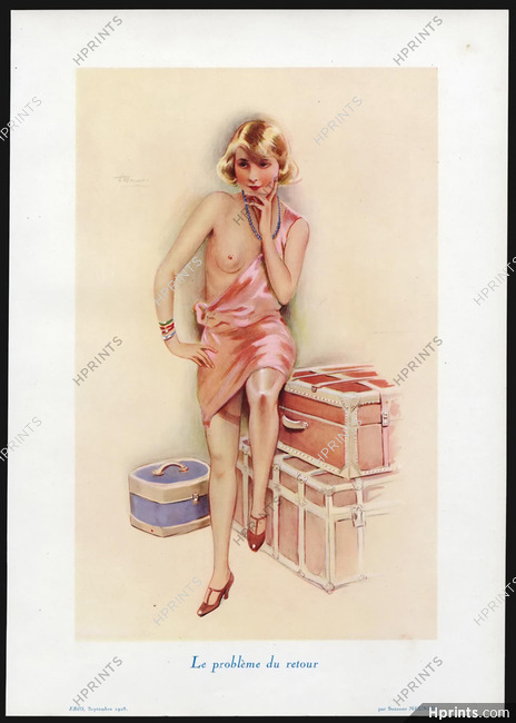 Suzanne Meunier 1928 Le Problème du Retour, Topless Luggage