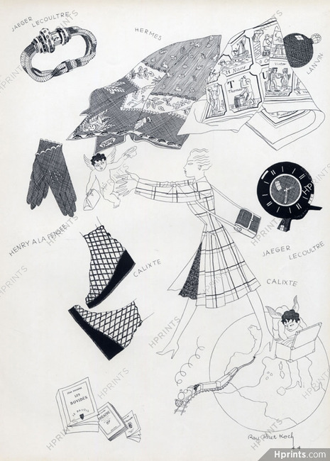 Hermes (Scarf) & Jaeger le Coultre 1944 Fashion Goods, Ray Bret koch