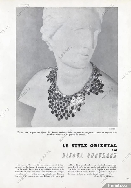 Cartier (Jewels) 1948 Inspiration des Bijoux d'Orient, "Style Oriental", Photo Crespy
