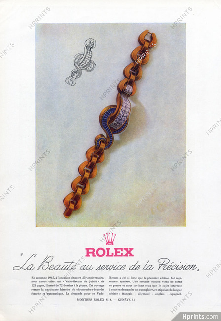 Rolex 1946 "La Beauté au Service de la Précision"
