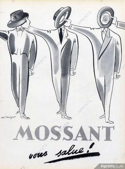 Mossant (Men's Hats) 1954 Jean Tronquet