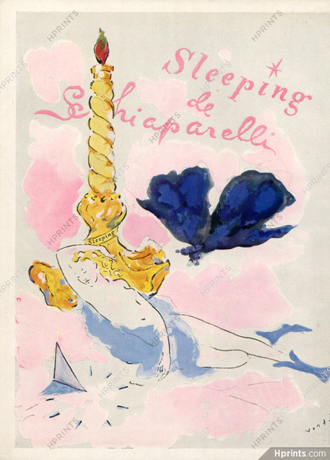Schiaparelli (Perfumes) 1944 Sleeping, Marcel Vertès