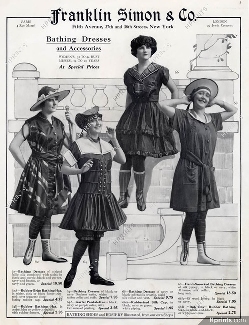 Franklin Simon & Co. 1916 Bathing Dresses