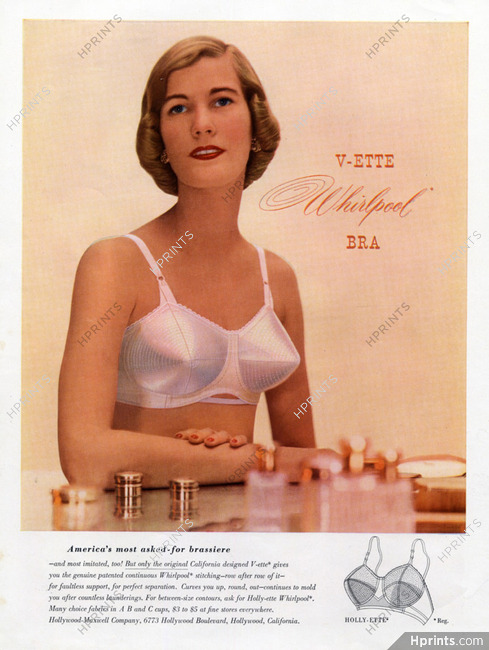 V-Ette Whirlpool Bras, Full Page Vintage Print Ad