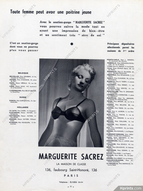 Marguerite Sacrez (Lingerie) 1938