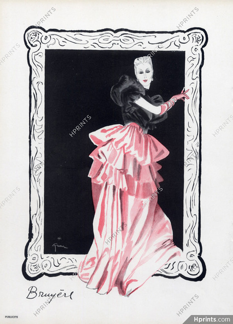 Bruyère 1945 Evening Gown, René Gruau