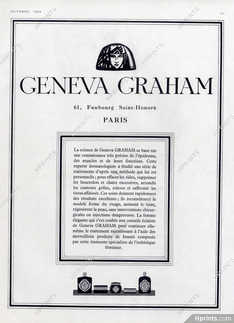 Geneva Graham (Cosmetics) 1929 Institut de Beauté