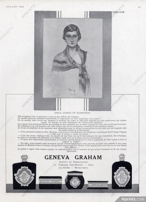 Geneva Graham (Cosmetics) 1929 Adela Ayerza de Elortondo