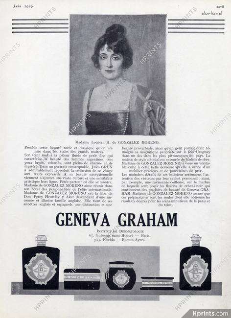 Geneva Graham (Cosmetics) 1929 Leonora de Gonzalez Moreno