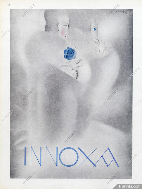 Innoxa (Cosmetics) 1929 Charles Loupot, Art Deco Style