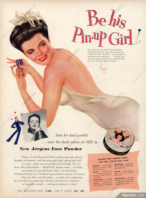 Jergens (Cosmetics) 1943 Pin-up Girl by Varga