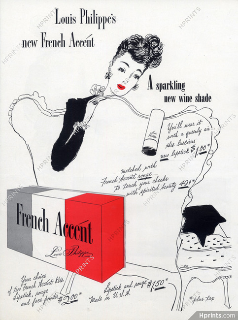 Louis Philippe (Cosmetics) 1959 Braverman, Lipstick