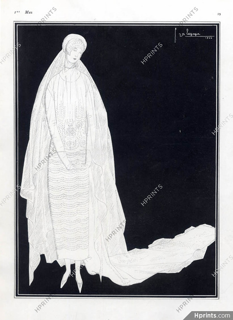Georges Lepape 1924 Wedding Dress
